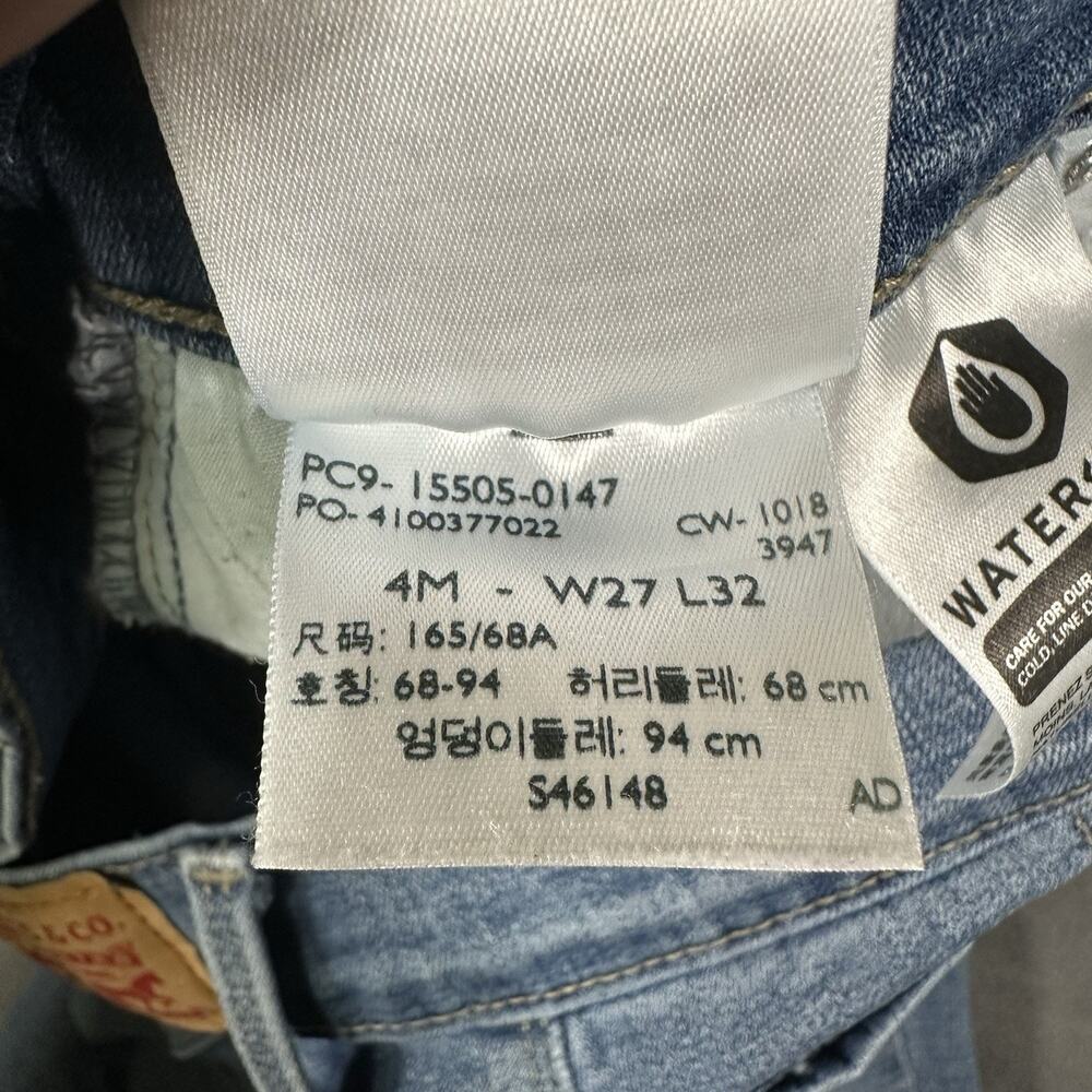 Levis 505 Straight Leg Jeans Women’s 4M W27 L32 Medium Wash Blue 15505-0147 - Picture 11 of 15